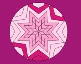 Dibujo Mandala mosaico estrella pintado por macri