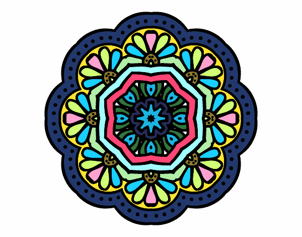 Mandala mosaico modernista