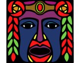 Dibujo Máscara Maya pintado por nemora