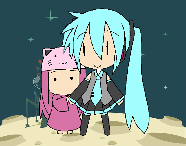 Miku y Kasane Chibi