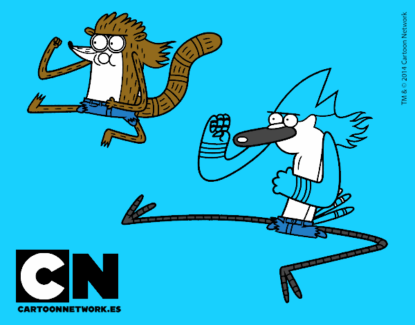 Mordecai y Rigby karatekas