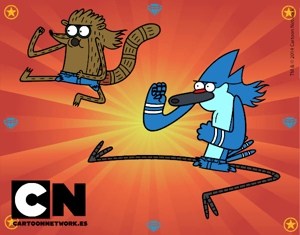 Mordecai y Rigby karatekas