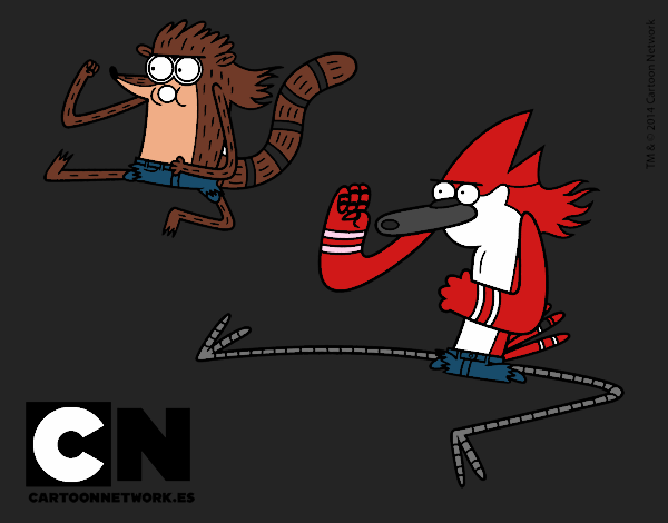 Mordecai y Rigby karatekas