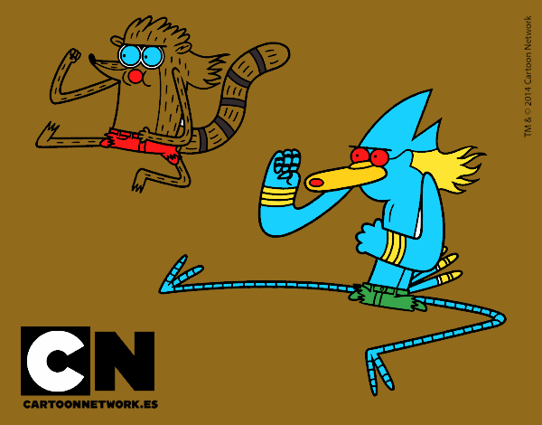 Mordecai y Rigby karatekas