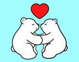 Dibujo Osos polares enamorados pintado por andy2016