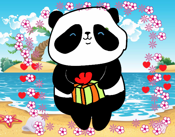 Panda con regalo