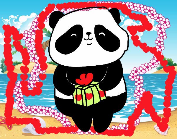 Panda con regalo