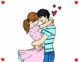 Dibujo Pareja enamorada pintado por ILIANAXD