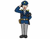 Dibujo Policía saludando pintado por NAZARENO69