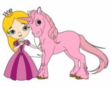 Dibujo Princesa y unicornio pintado por kevin2123