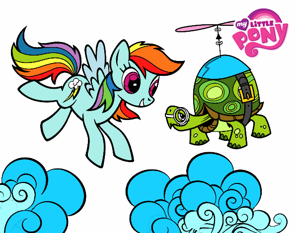 Rainbow Dash y la tortuga tanque