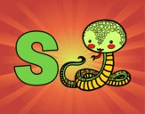 Dibujo S de Serpiente pintado por zoemarcato
