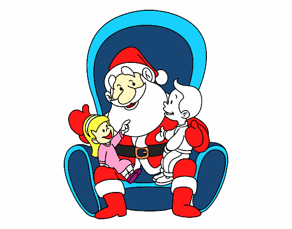 Santa Claus con niños