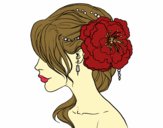 Dibujo Tocado  de novia con flor  pintado por MYC10