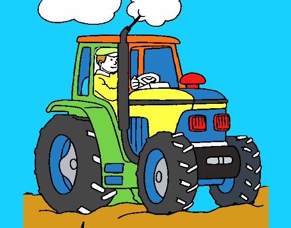 Tractor en funcionamiento