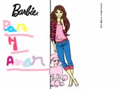 Barbie con cazadora de cuadros