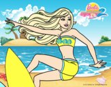 Barbie surfeando