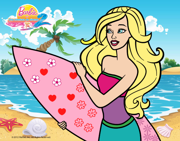 Barbie va a surfear