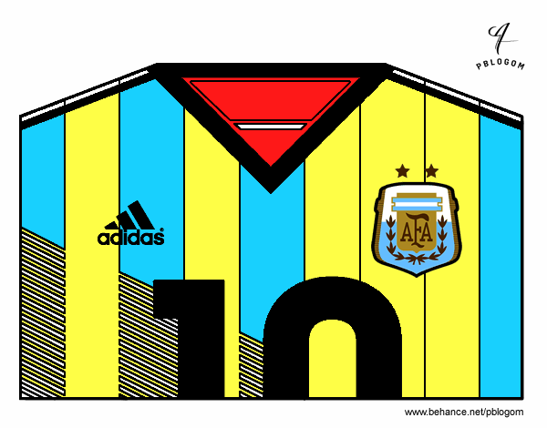 Camiseta del mundial de fútbol 2014 de Argentina