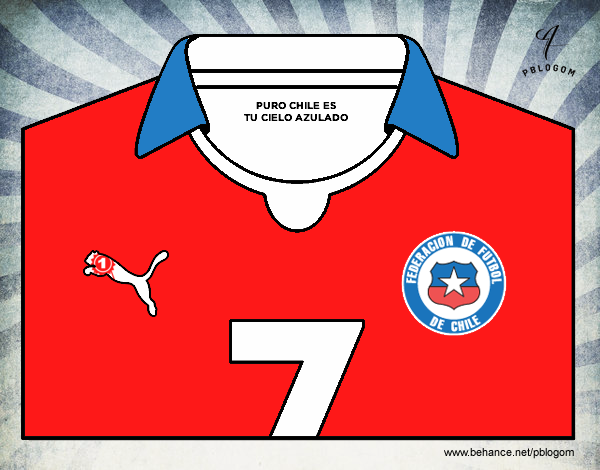 Camiseta del mundial de fútbol 2014 de Chile