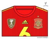 Camiseta del mundial de fútbol 2014 de España