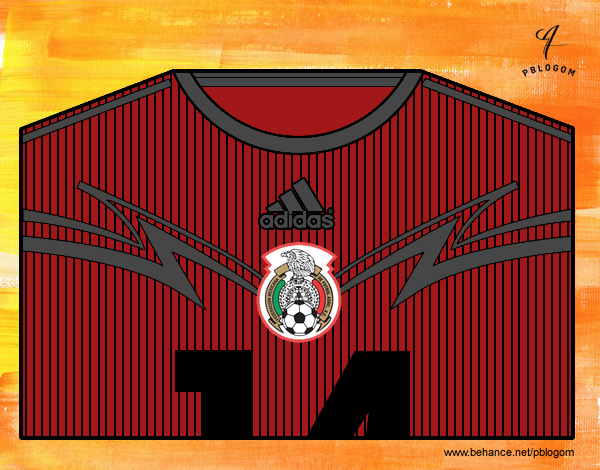 Camiseta del mundial de fútbol 2014 de México