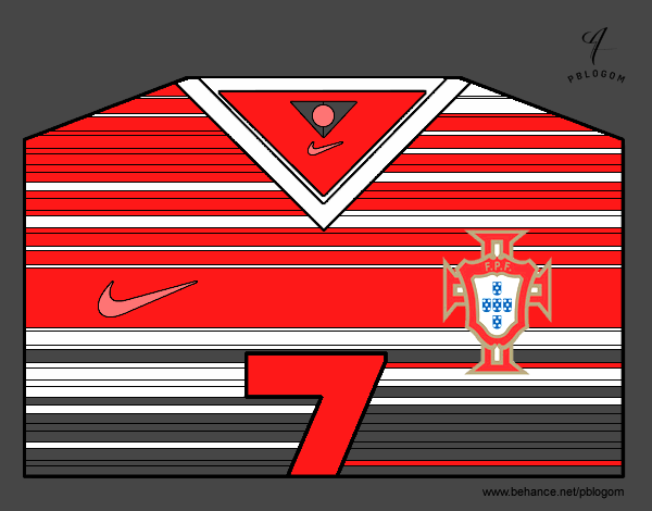 Camiseta del mundial de fútbol 2014 de Portugal