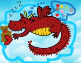 Dragón infantil durmiendo