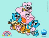 Gumball y amigos contentos