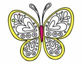 Dibujo Mandala mariposa pintado por Sojui