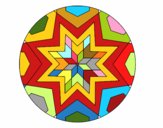 Dibujo Mandala mosaico estrella pintado por stocn