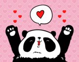 Dibujo Panda enamorado pintado por ROXIPOP20
