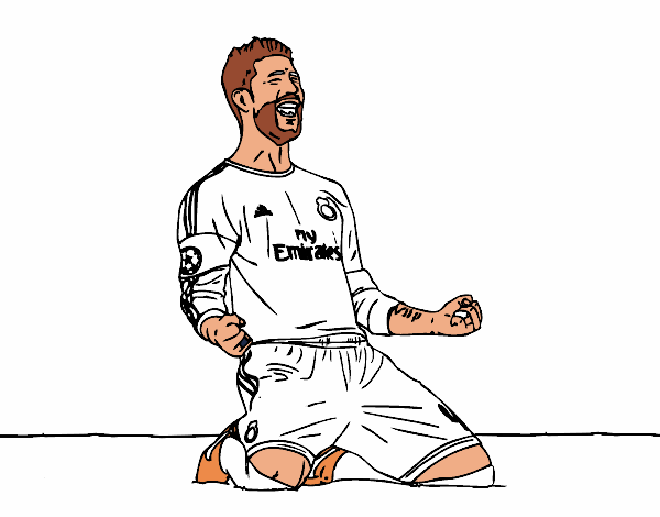 Sergio Ramos celebrando un gol