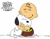 Snoopy y Carlitos abrazados