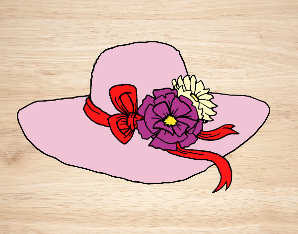 Sombrero con flores