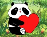 Dibujo Amor Panda pintado por KJSV75