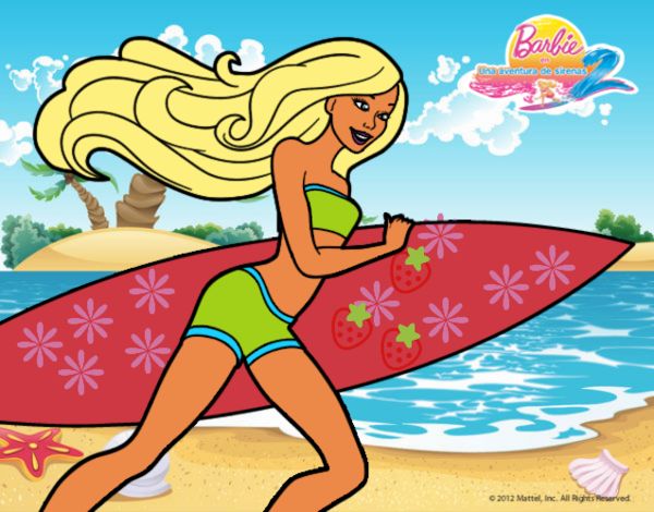 Barbie corre al agua