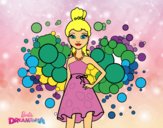 Dibujo Barbie Princesa Rosa pintado por colorista