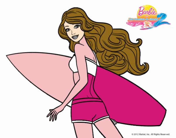 Barbie surfera