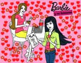 Barbie y su hermana merendando