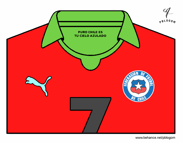 Camiseta del mundial de fútbol 2014 de Chile