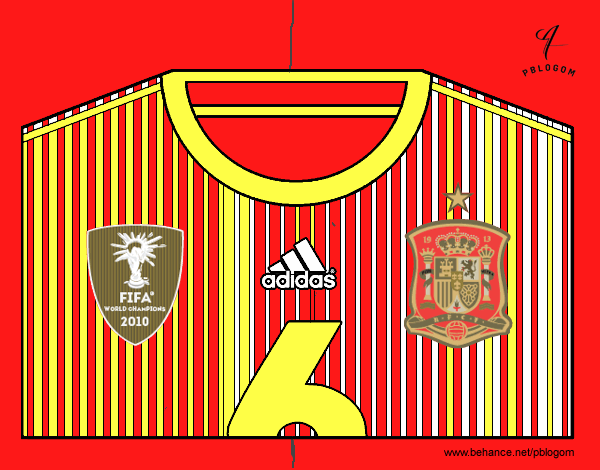 Camiseta del mundial de fútbol 2014 de España