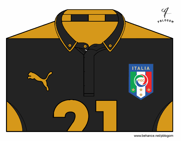 Camiseta del mundial de fútbol 2014 de Italia