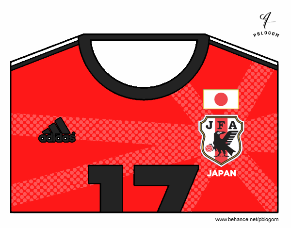 Camiseta del mundial de fútbol 2014 de Japón