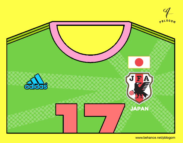 Camiseta del mundial de fútbol 2014 de Japón