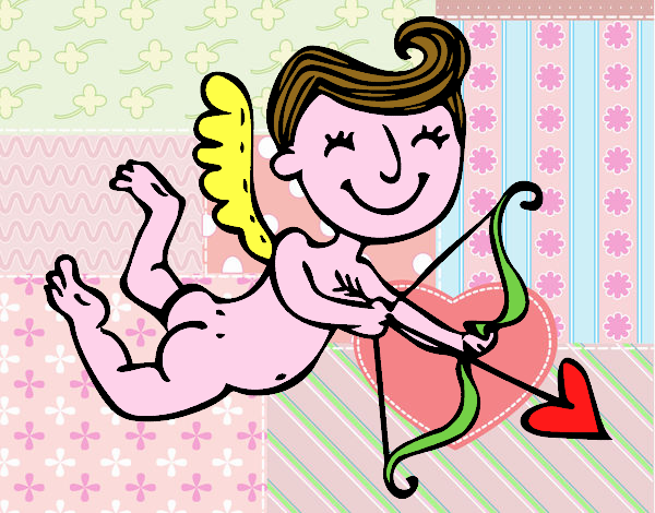 Cupido contento con flecha