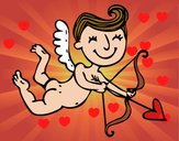 Cupido contento con flecha