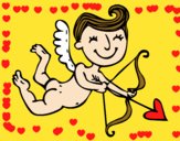 Cupido contento con flecha