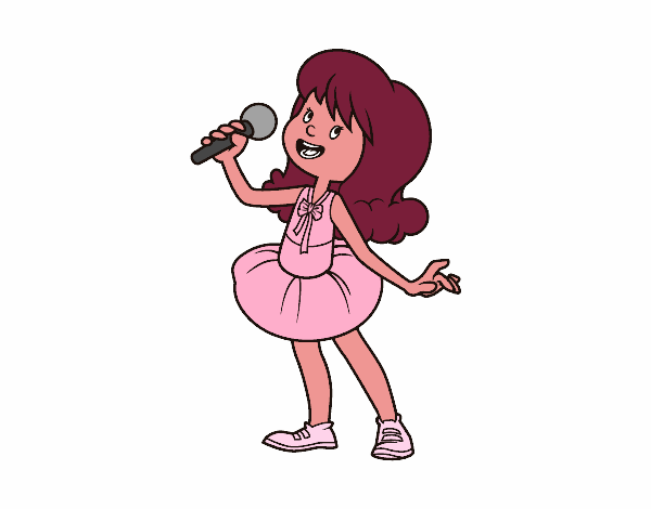 Estrella del pop cantando