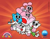 Gumball y amigos contentos